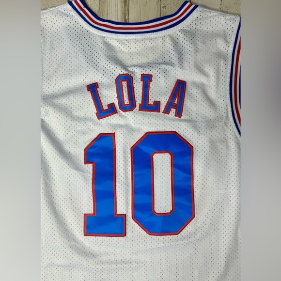Tune Squad Space Jam Lola #10 Bugs Bunny Basketball Jersey Size Large - Picture 6 of 7